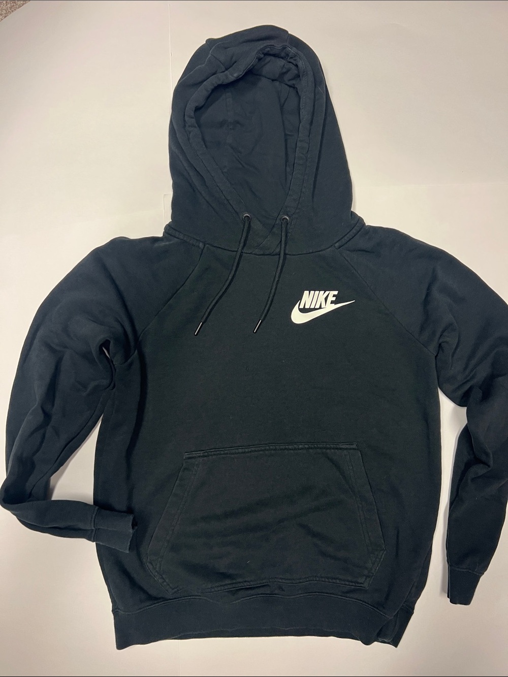 Nike Men’s Black Hoodie with White Swoosh
